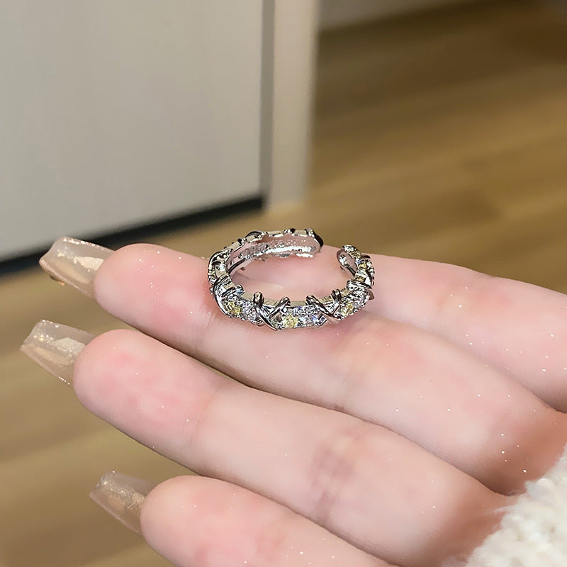 Women's Retro Affordable Luxury Cross Kaleidoscope Colorful Rings