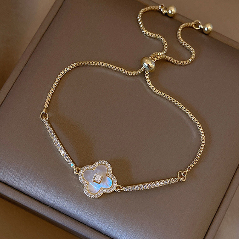 Women's High Version Lucky Four-leaf Grass Light Luxury Bracelets