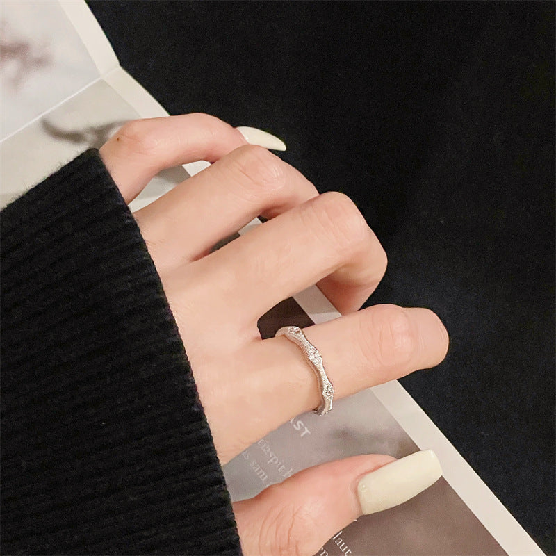 Brushed Advanced Texture Vintage Open Design Light Rings