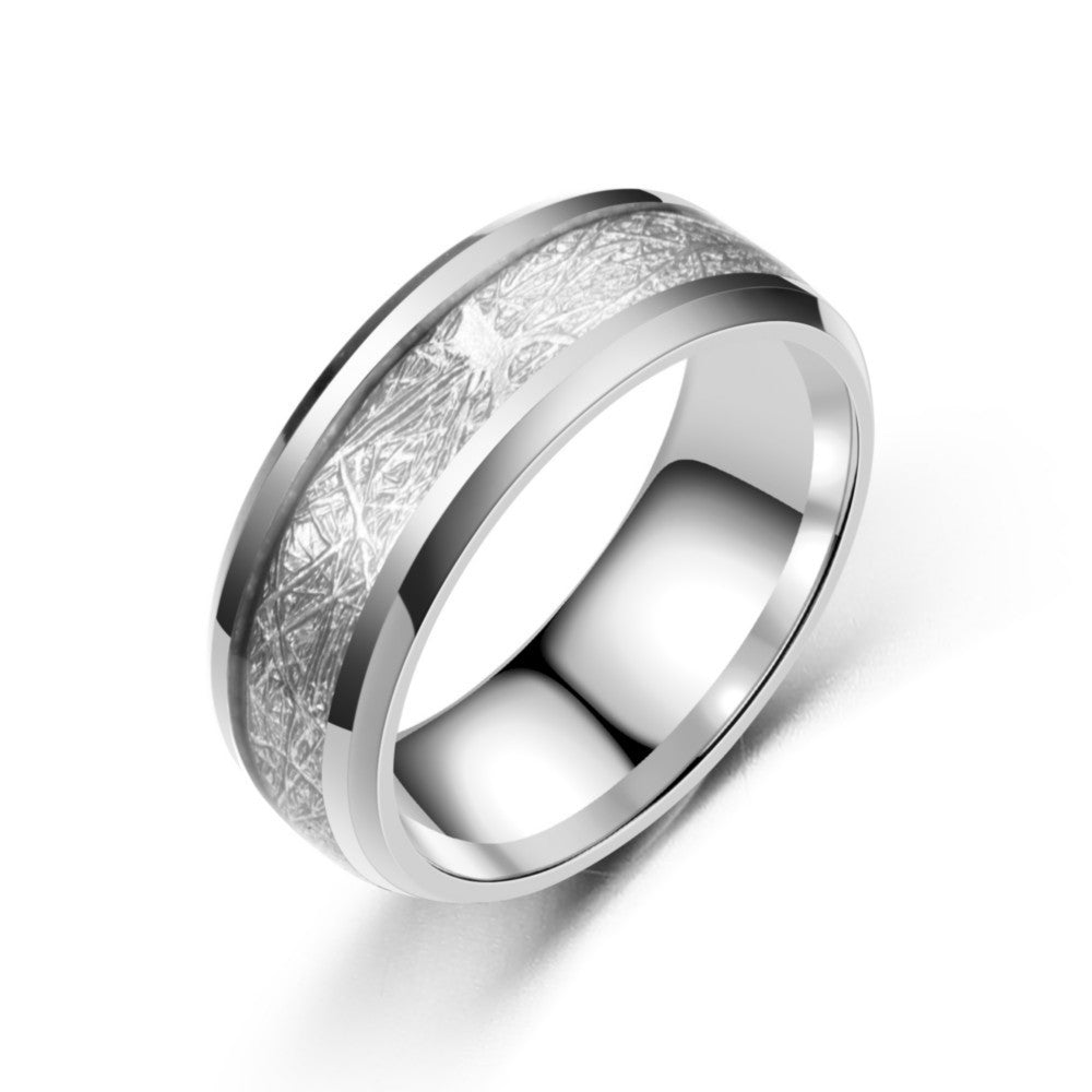Drop Oil Inlaid Ice Silkworm Silk Pattern Rings