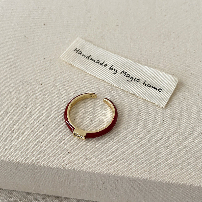 Oil Love Metal Open Female French Rings