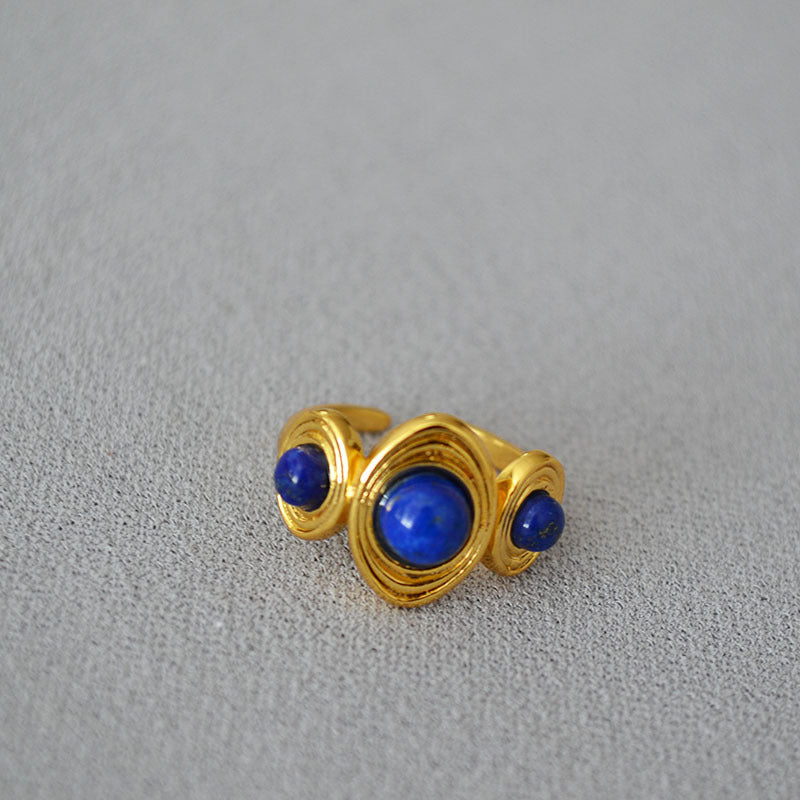 Inlaid Agate Green High-grade Stone Open Rings