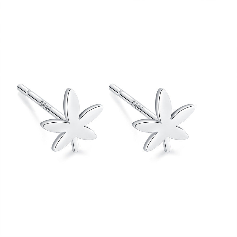 Women's Ear Sterling Compact Mini Double-headed Bar Bone Earrings