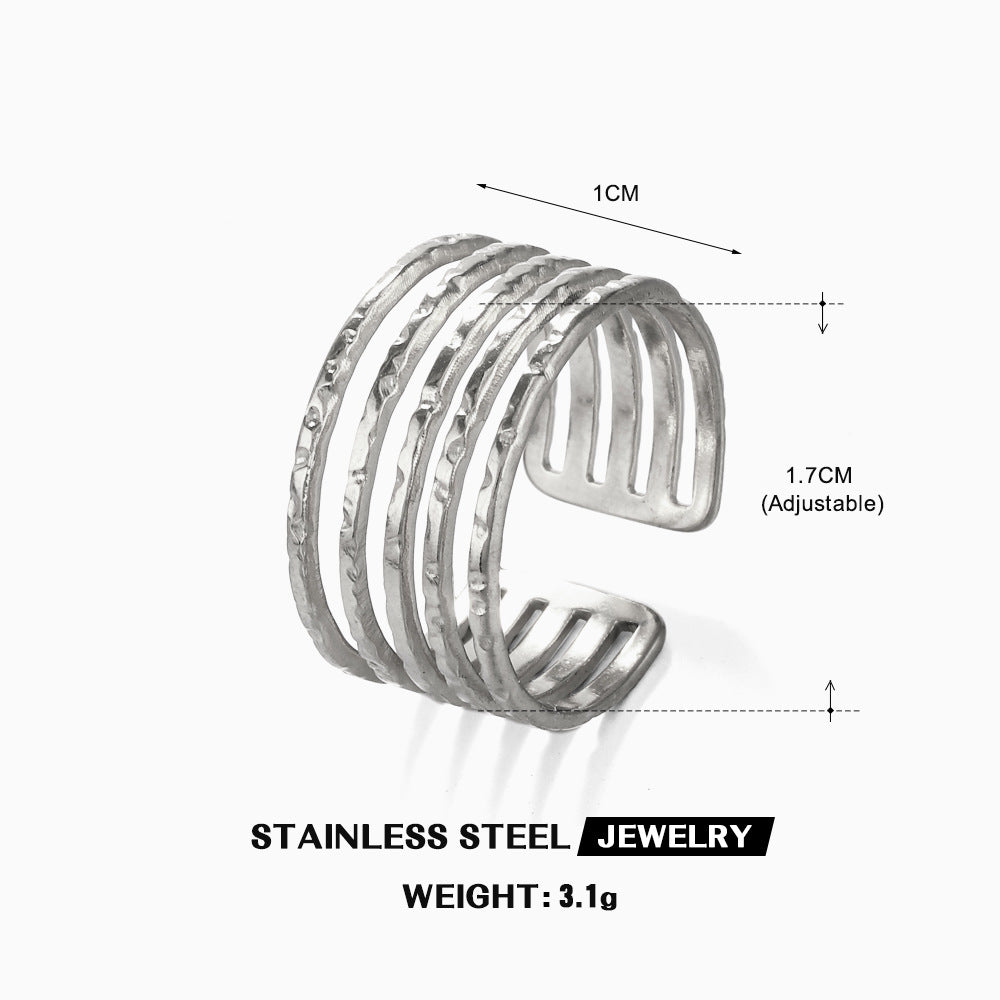 Simple Popular Line Titanium Steel Female Personalized Hip Rings