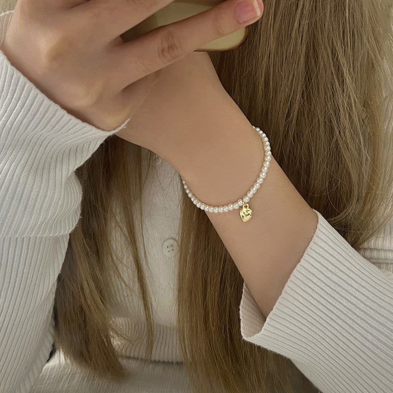 Twin Pearl Light Luxury Minority Exquisite Elastic Bracelets