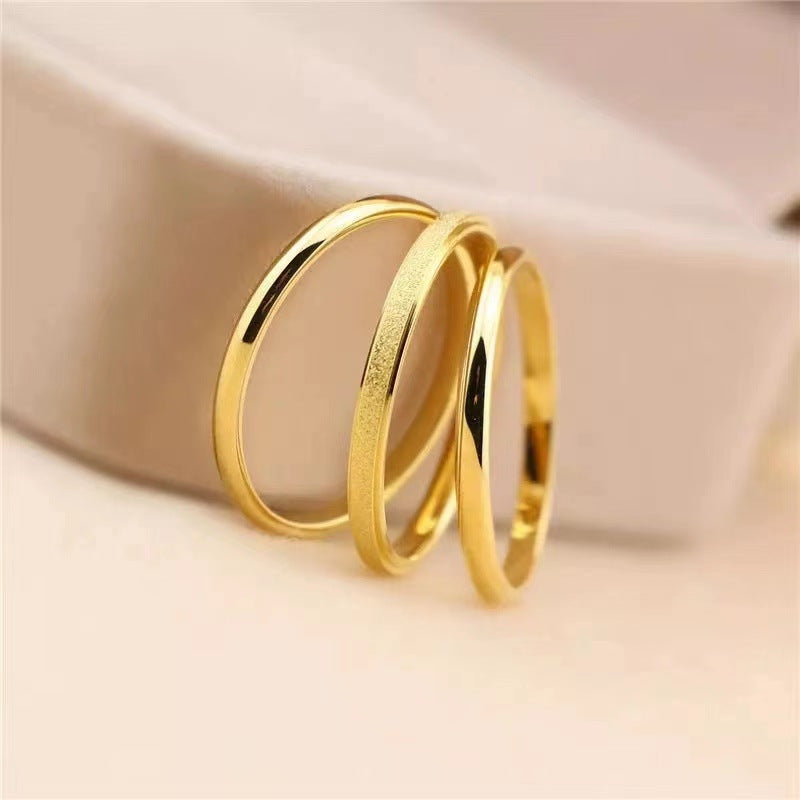 Simple Titanium Steel Female Fashion Personality Rings