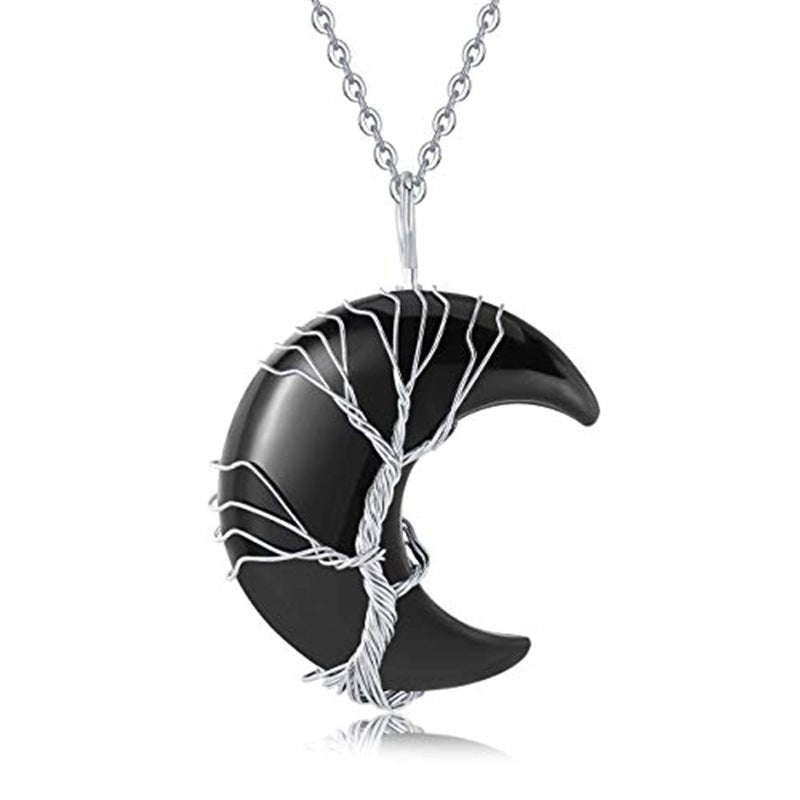 Amethyst Moon Tree Of Life Handmade Necklaces