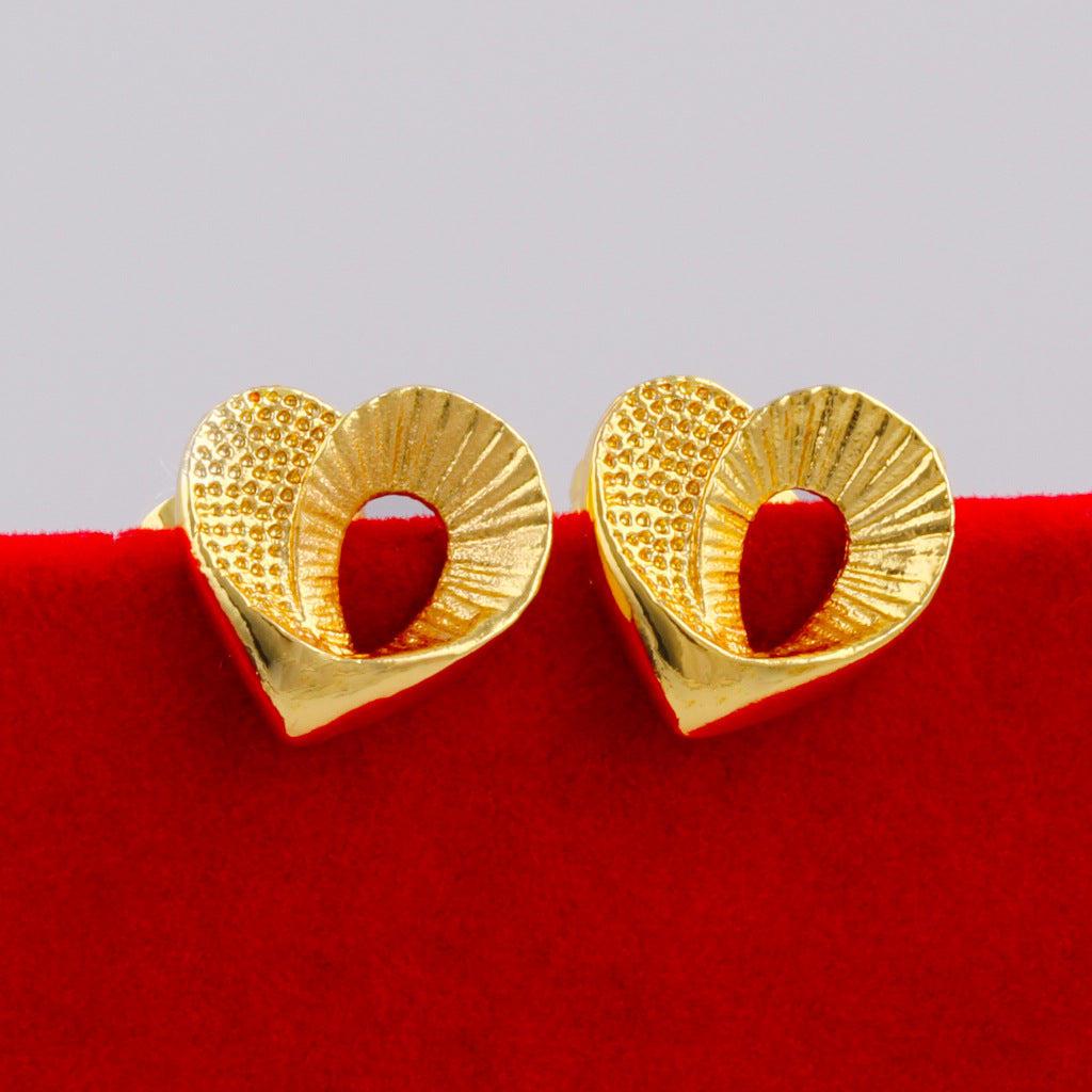 Women's Vietnam Placer Gold Simple Flower Simulation Rings
