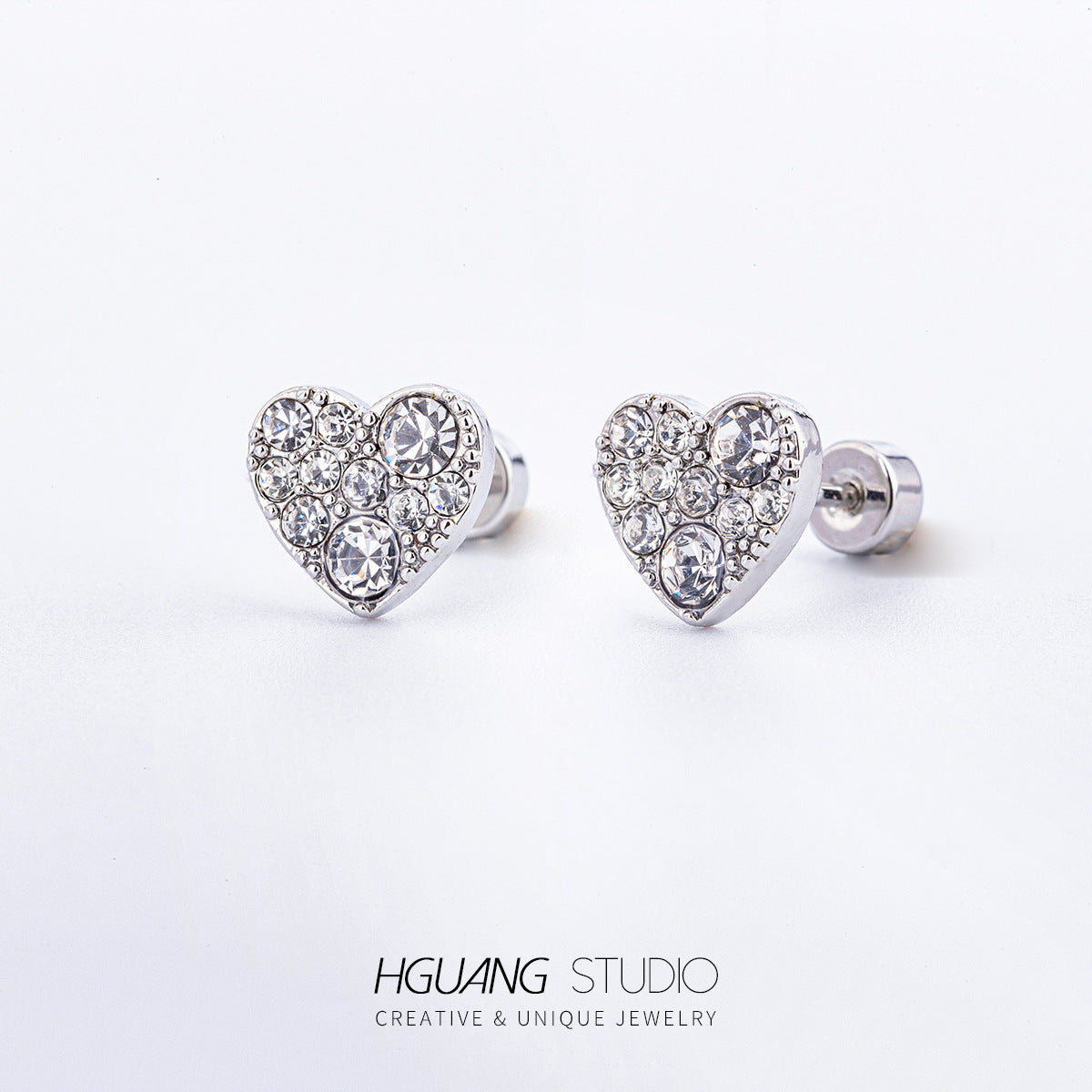 Titanium Steel Gold Girly Style Ear Earrings