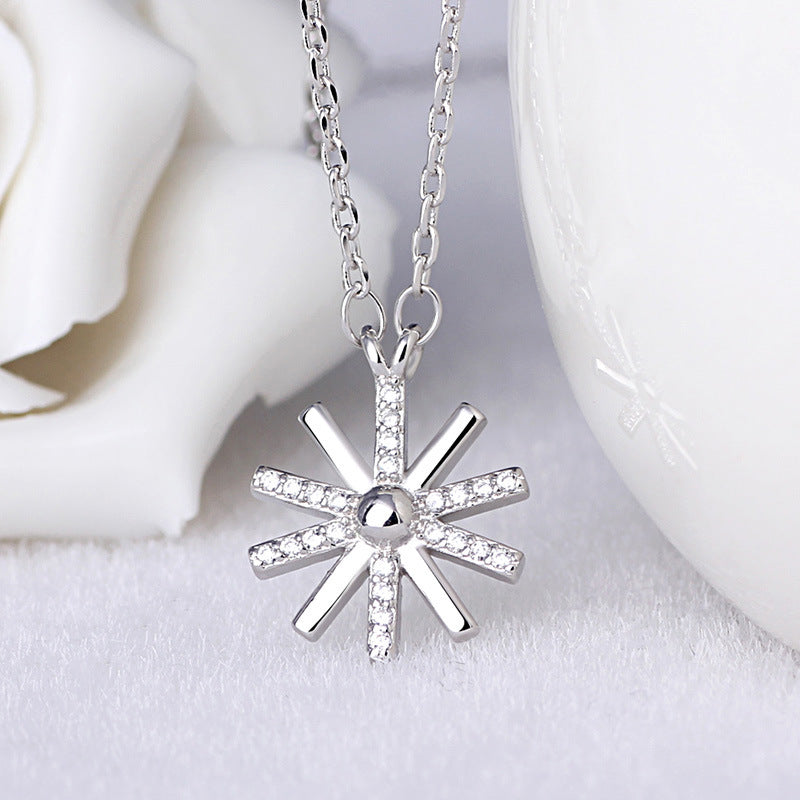 Diamond Cross Hot Korean Drama Female Sier Necklaces