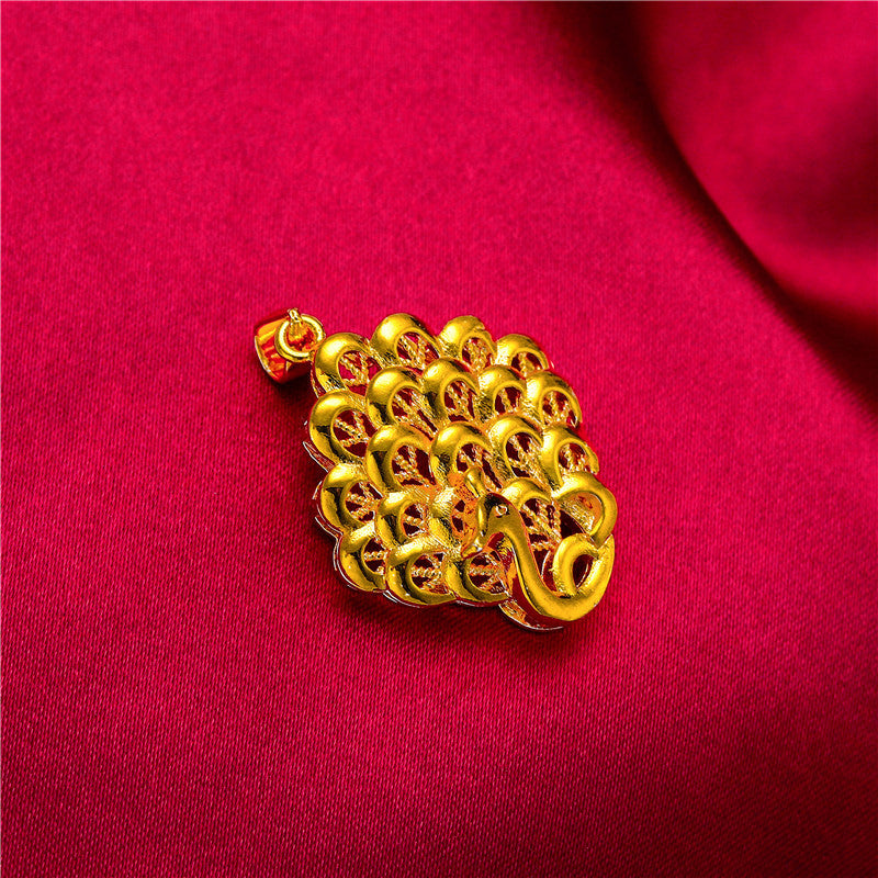Brass Gold-plated Gourd Water Drop Abacus Pendants