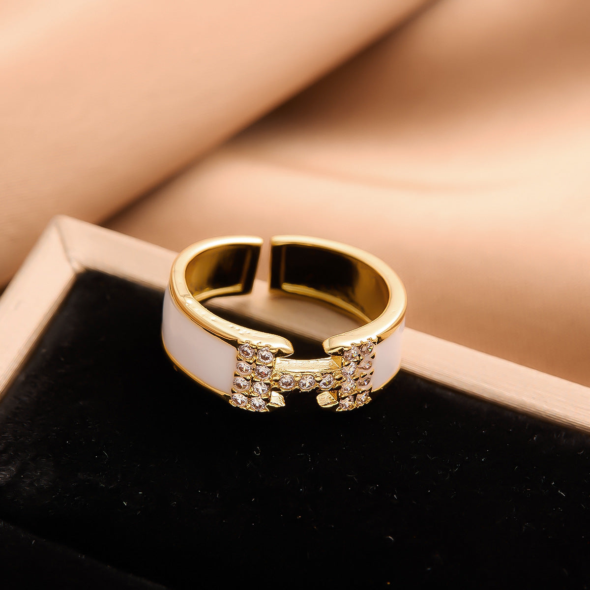 Real Gold Plated Copper Female Niche Rings