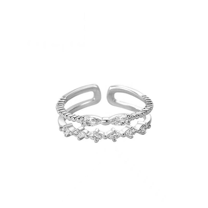 Selection Row Diamond Bow Fashion Slim Rings