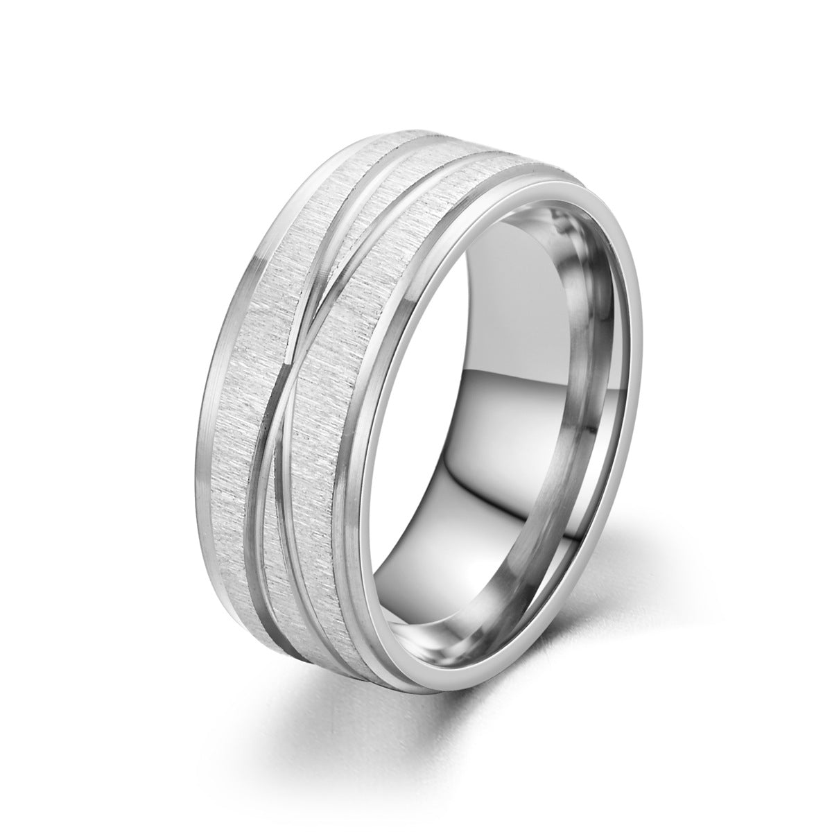 Square Flower Cross Sand Little Finger Rings