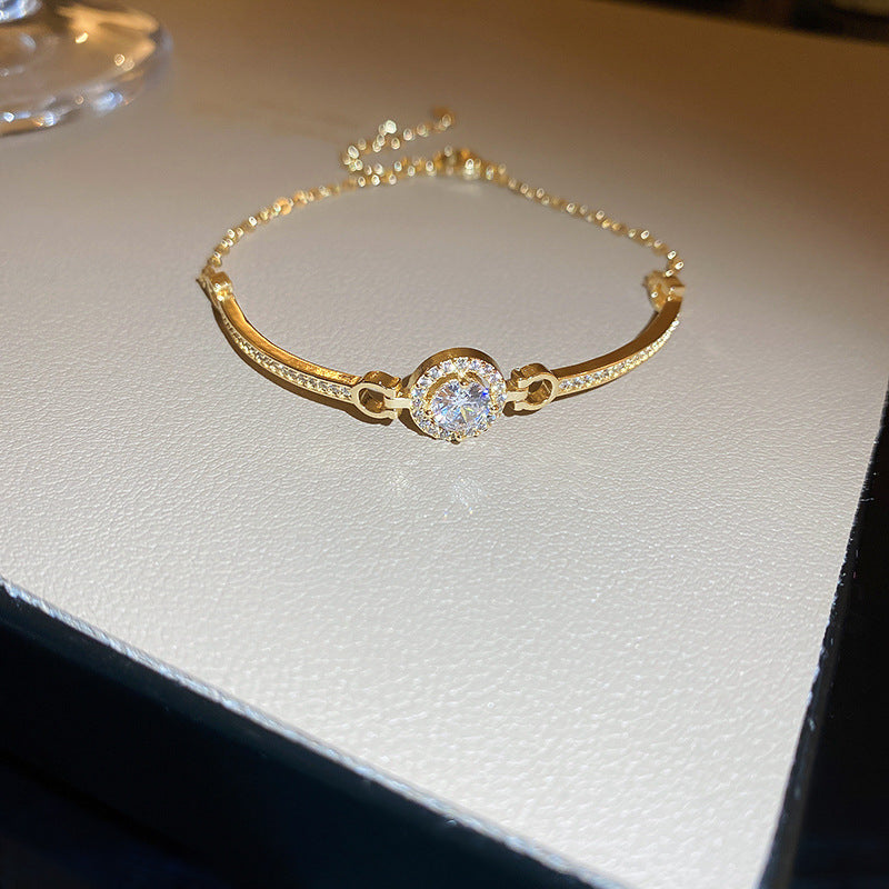 Women's Colorful Zircon Minority Simple Design Fashion Bracelets