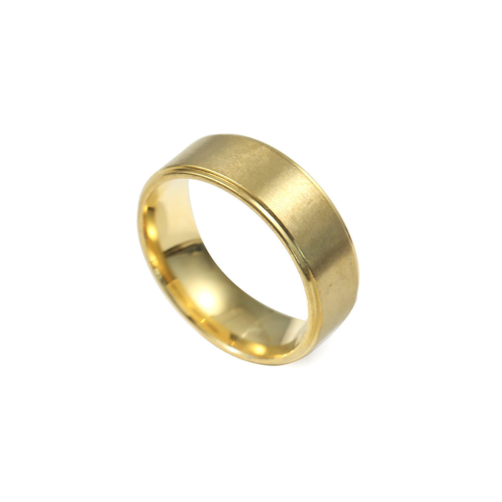 Stainless Steel Niche Bag Wide Matte Rings