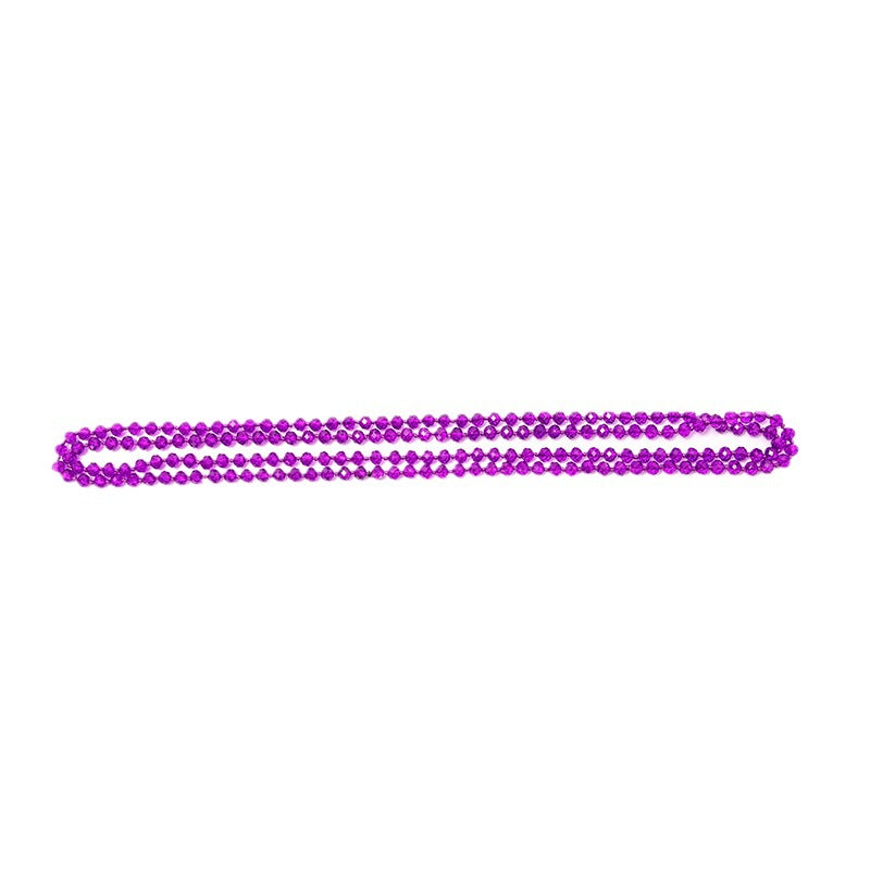 Simple Beaded Knotted Crystal Glass Super Necklaces