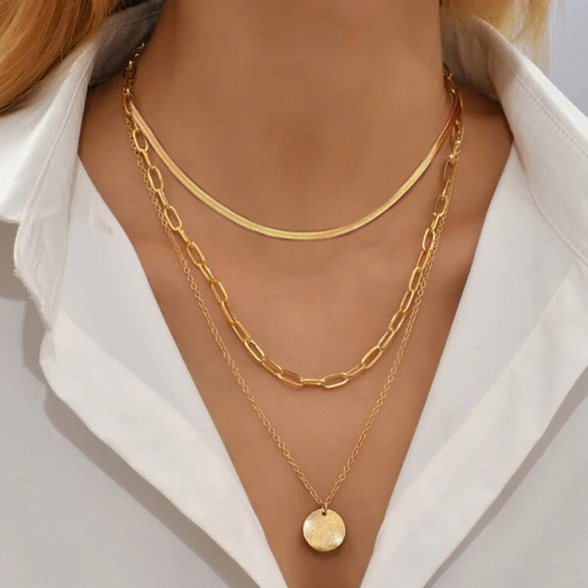 Women's Retro Affordable Luxury Niche Chain Set Simple Necklaces