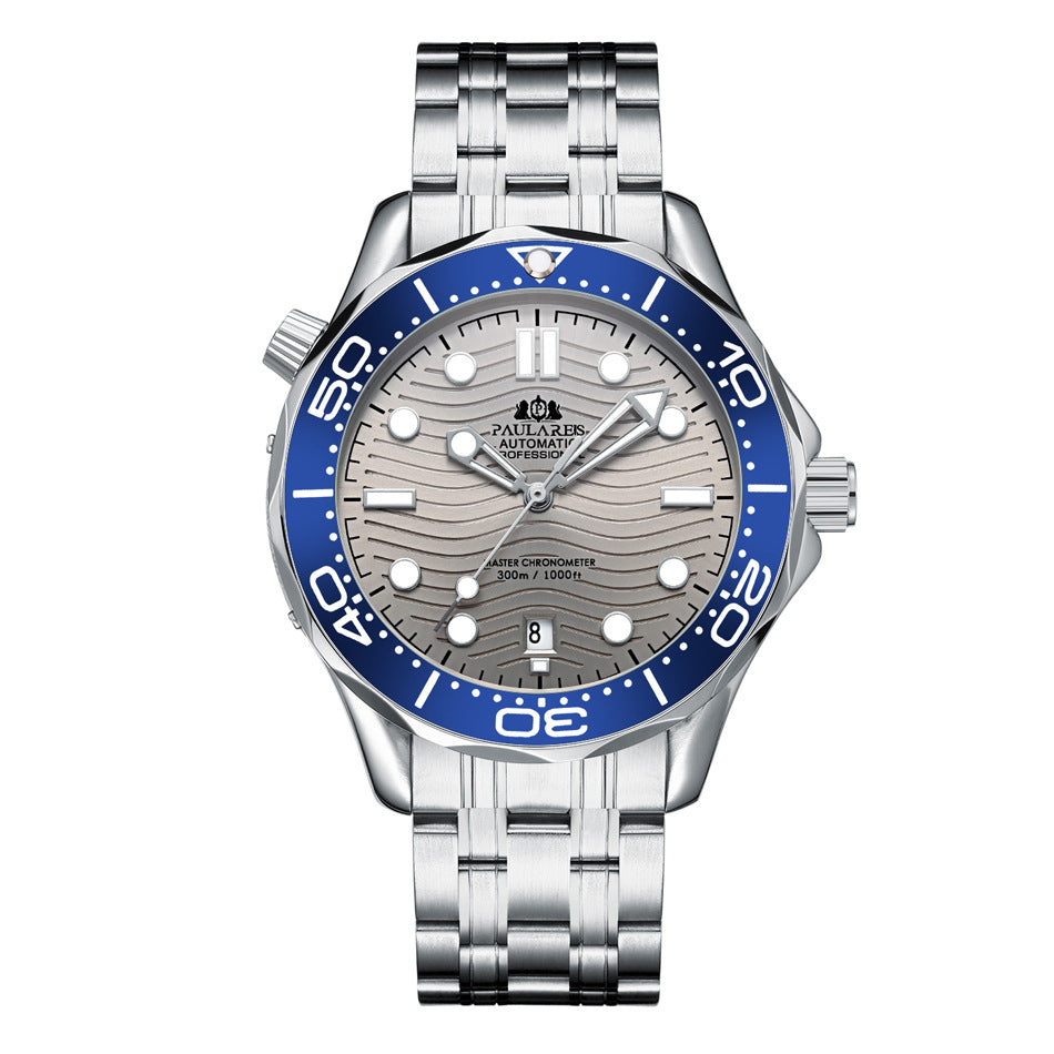 Men's Luminous Steel Strap Gold Watch Mechanical Watches