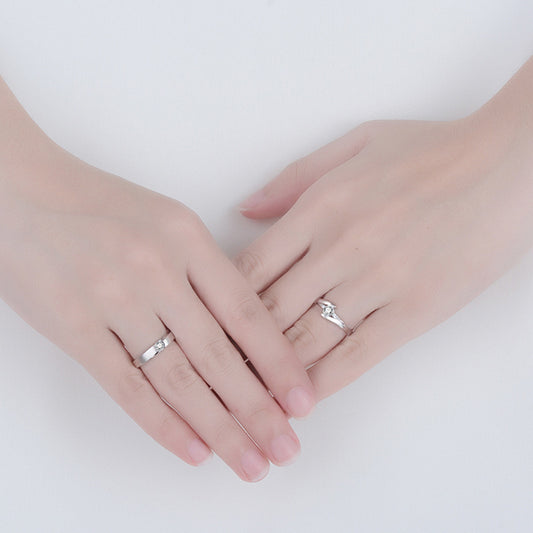 Artificial Diamond Couple Pair Of Marriage Rings