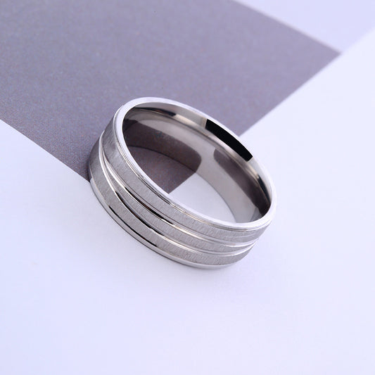 Men's Titanium Steel Popular Stainless Ornament Rings