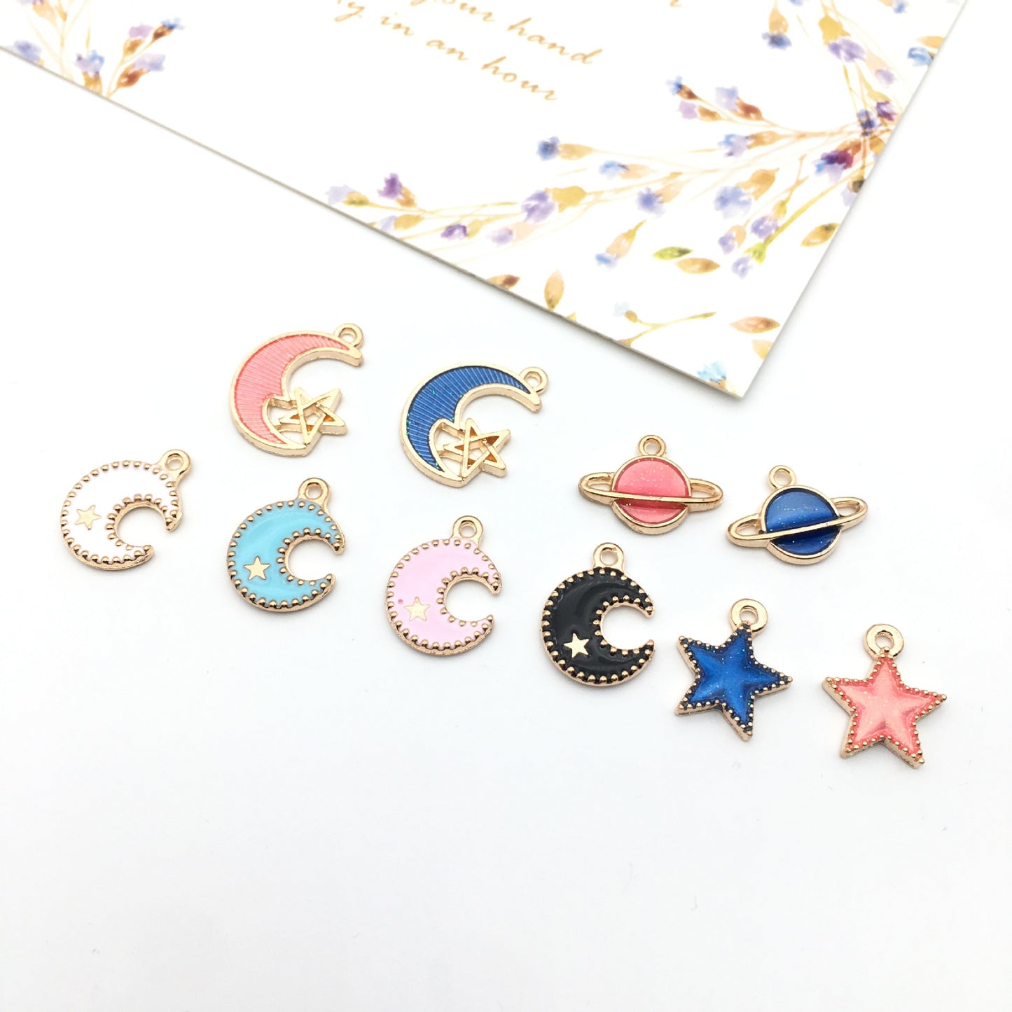 Drop Oil Alloy Small Star Seahorse Pendants