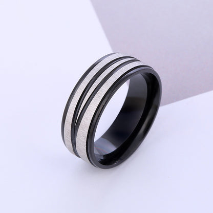 Men's Titanium Steel Popular Stainless Ornament Rings