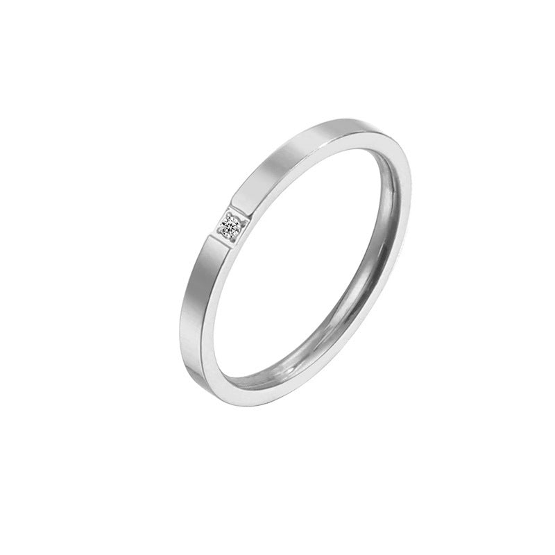Women's Rose Gold Micro Inlaid With Diamond Rings