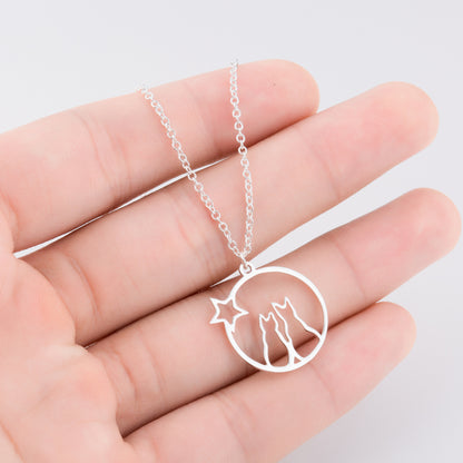 Steel Small Animal Clavicle Chain Female Necklaces