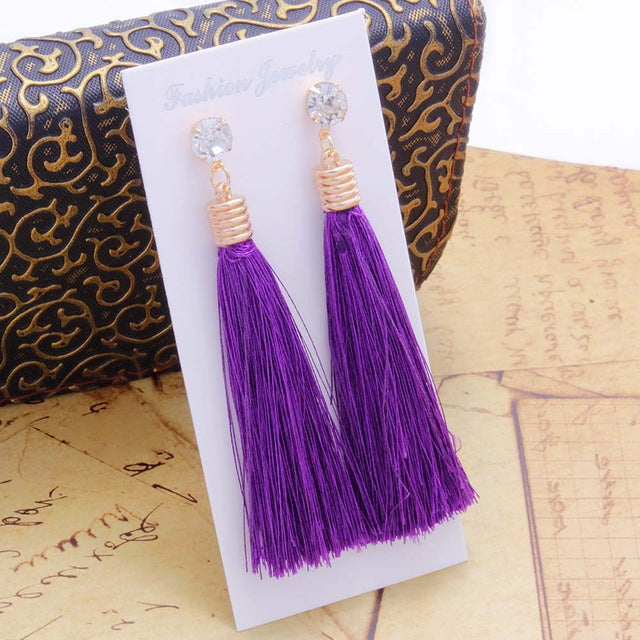 Women's Fashion Popular Bohemian Long Fringe Earrings