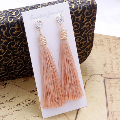 Women's Fashion Popular Bohemian Long Fringe Earrings