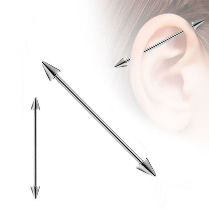Personality Industrial Barbell Cross Bar Piercing Earrings