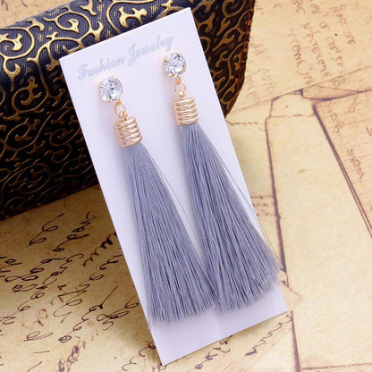 Women's Fashion Popular Bohemian Long Fringe Earrings