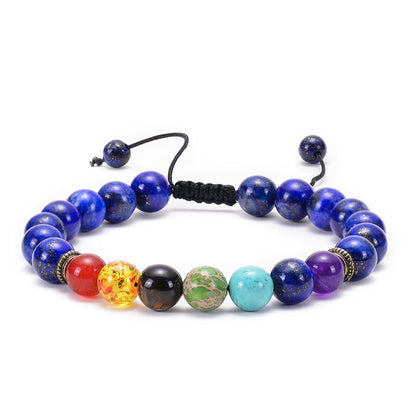 Agate Frosted Volcanic Stone Colorful Yoga Bracelets