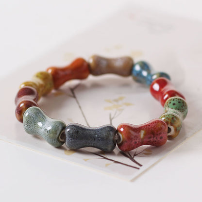 Ceramic Ornament Fashion Flower Glaze Beads Casual Bracelets