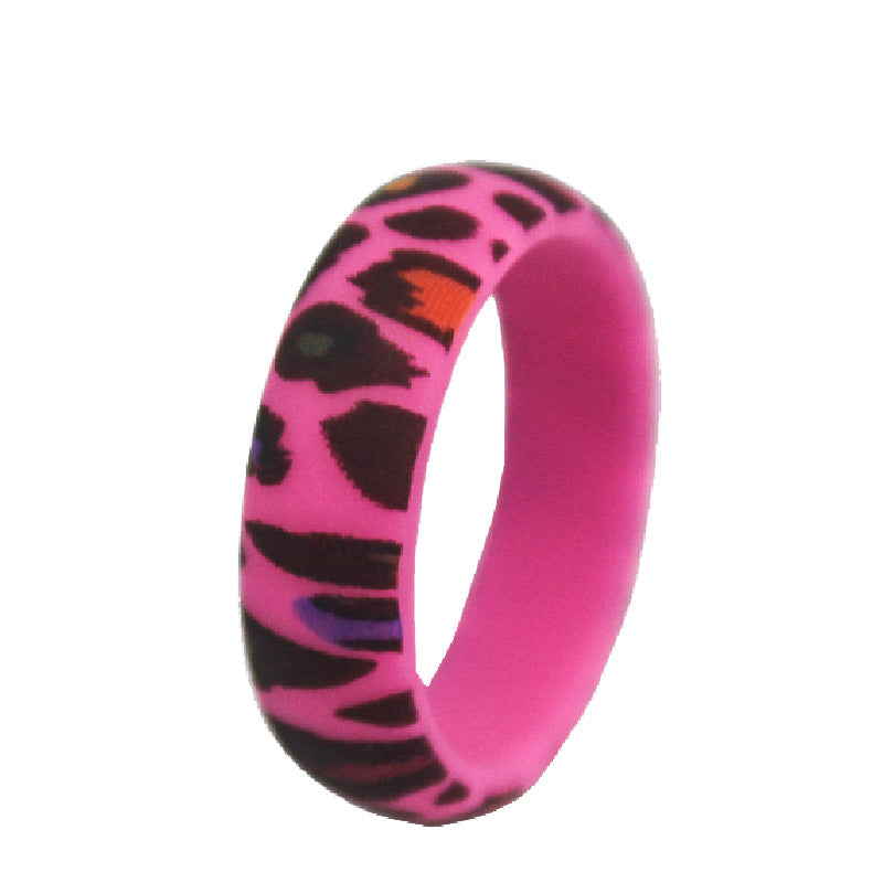 Women's Bohemian Style Colorful Leopard Print Color Rings