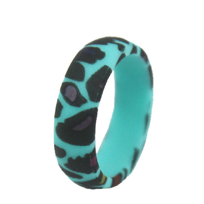 Women's Bohemian Style Colorful Leopard Print Color Rings