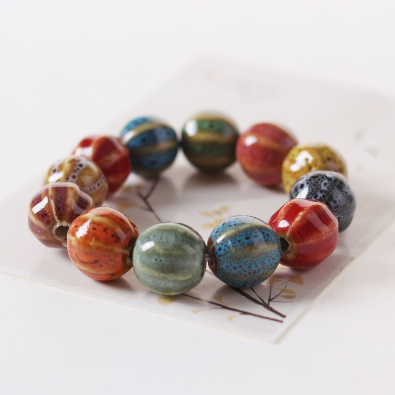 Ceramic Ornament Fashion Flower Glaze Beads Casual Bracelets