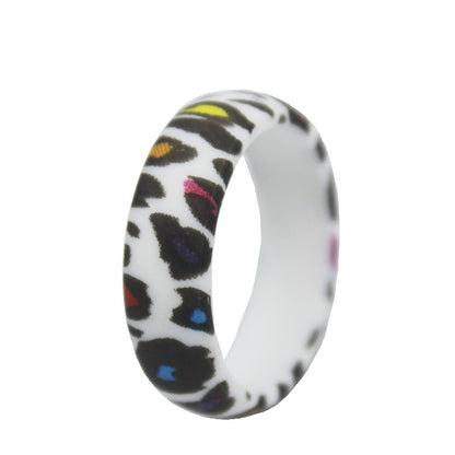 Women's Bohemian Style Colorful Leopard Print Color Rings