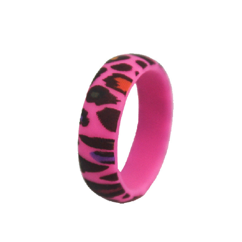 Women's Bohemian Style Colorful Leopard Print Color Rings