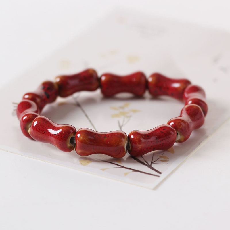 Ceramic Ornament Fashion Flower Glaze Beads Casual Bracelets