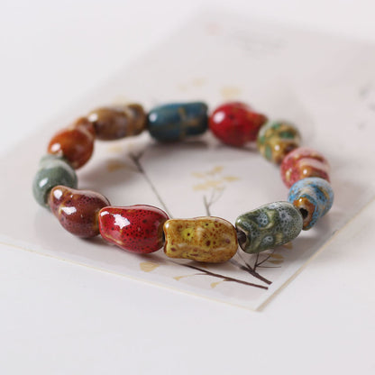 Ceramic Ornament Fashion Flower Glaze Beads Casual Bracelets