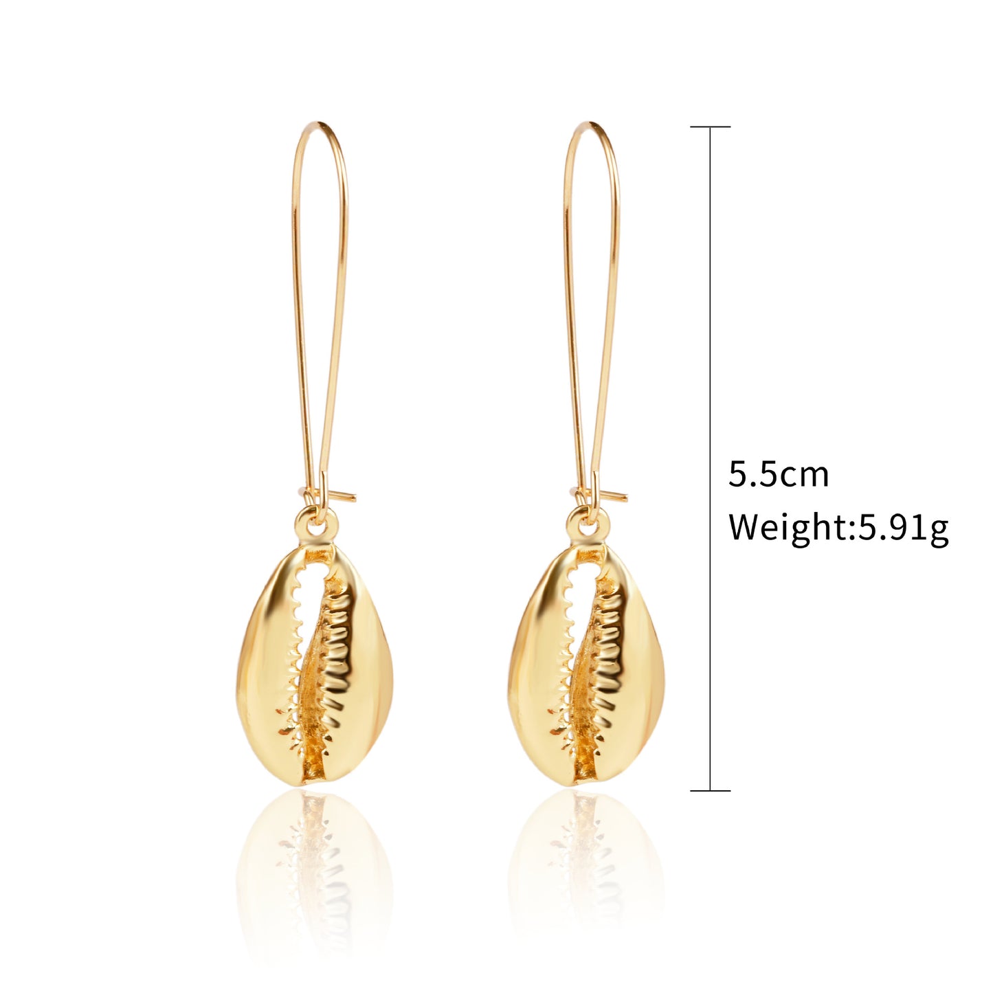 Bohemian Ocean Ornament Pearl Shell Alloy Earrings