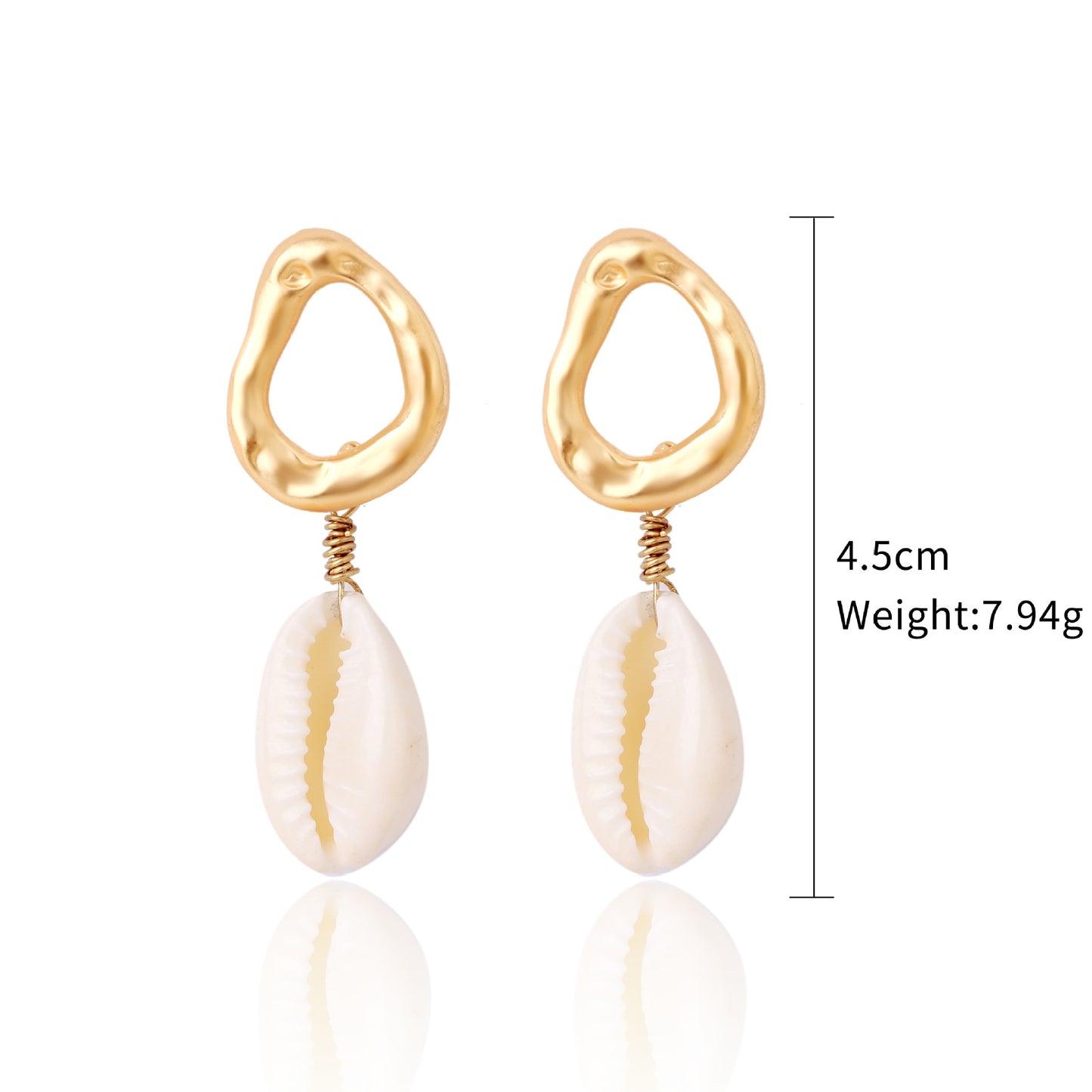 Bohemian Ocean Ornament Pearl Shell Alloy Earrings