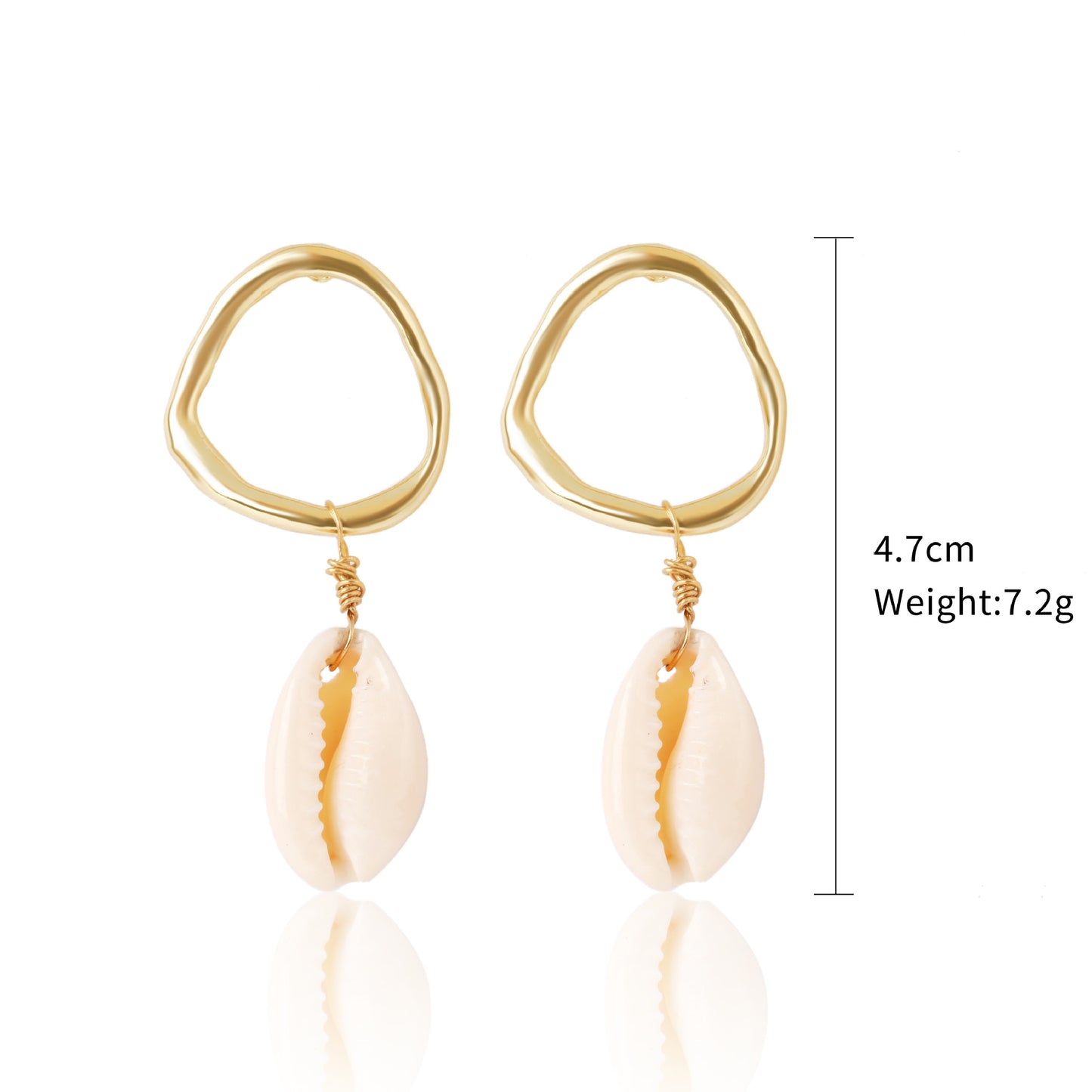 Bohemian Ocean Ornament Pearl Shell Alloy Earrings