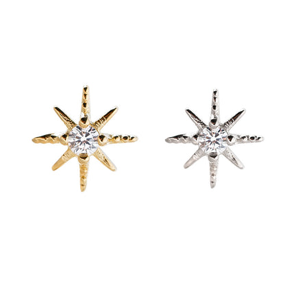 Women's Sterling Sier Korean Style Super Shiny Earrings