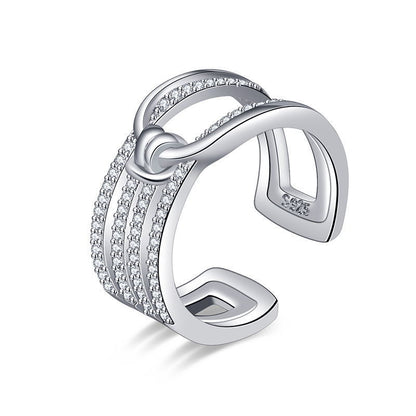 Korean Style Free Girlfriend Zircon Open Rings