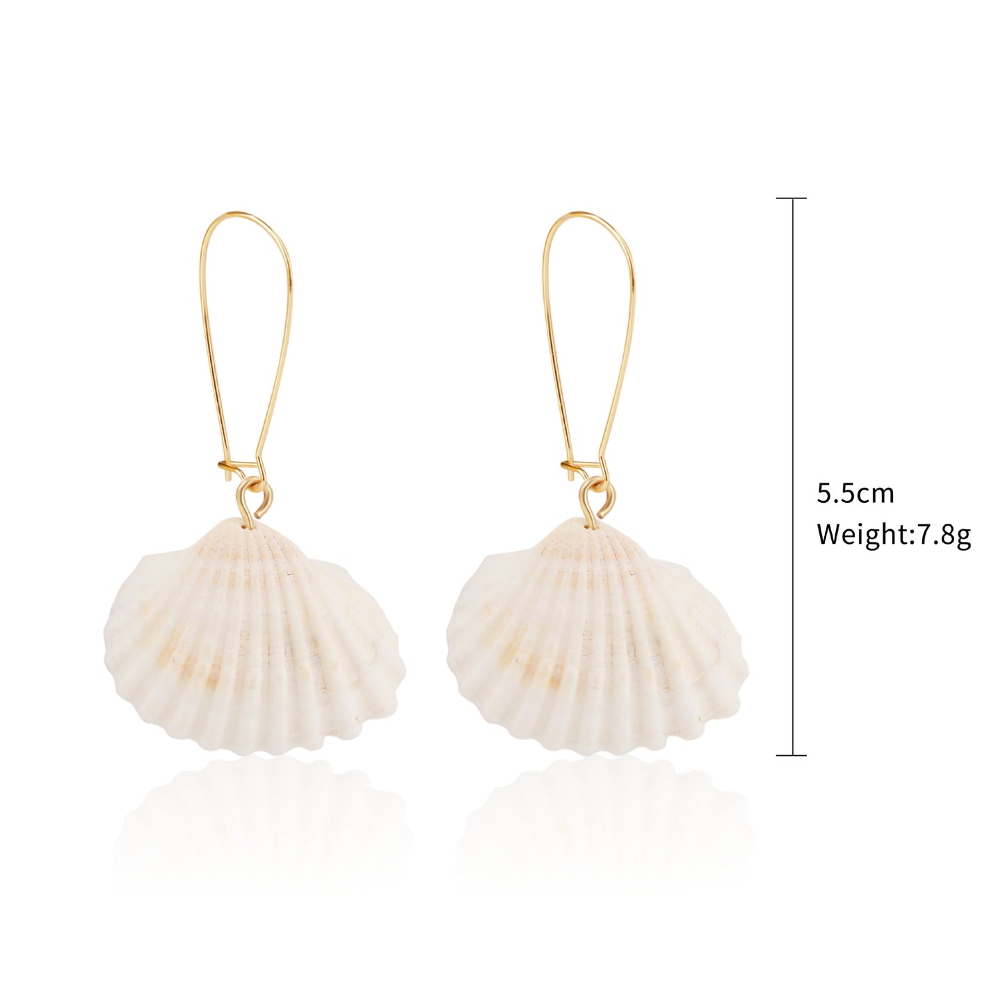 Bohemian Ocean Ornament Pearl Shell Alloy Earrings