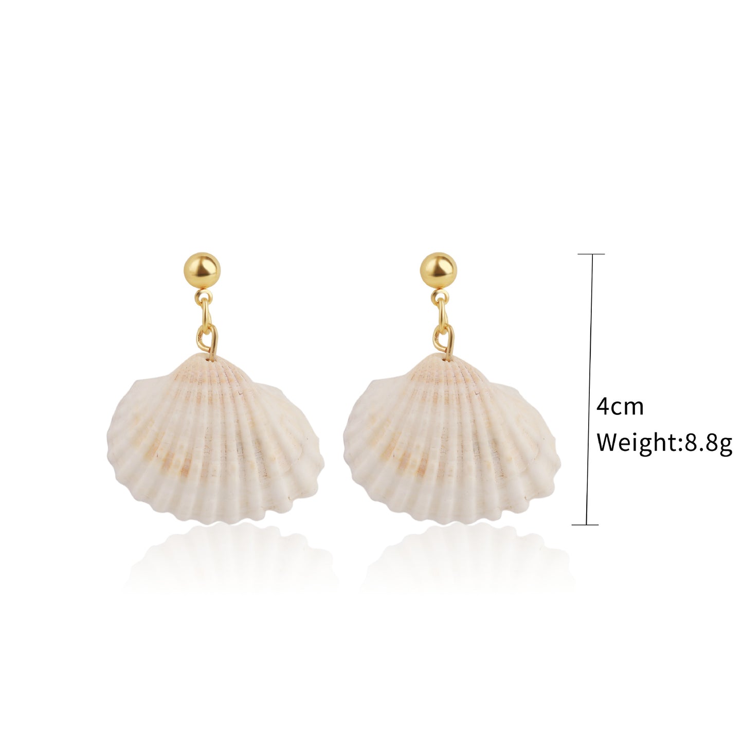 Bohemian Ocean Ornament Pearl Shell Alloy Earrings