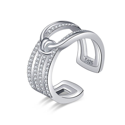 Korean Style Free Girlfriend Zircon Open Rings